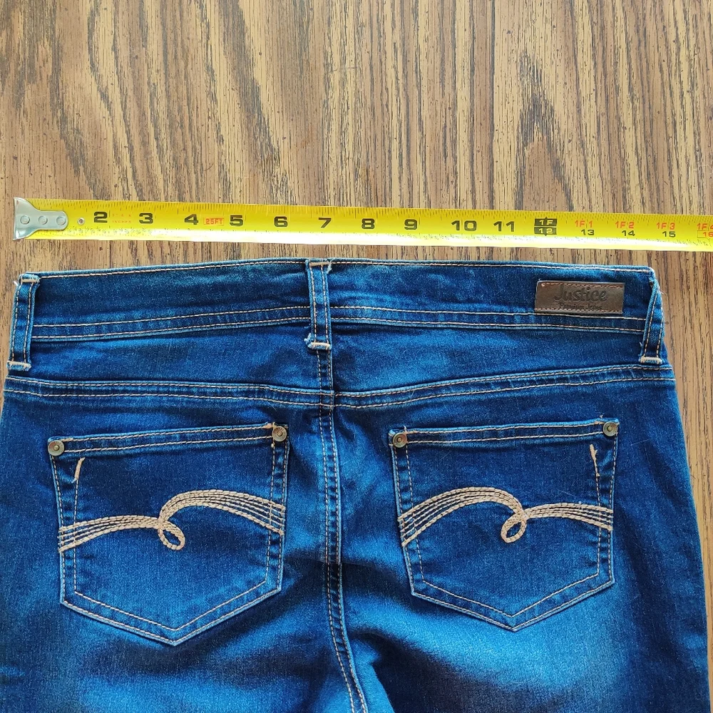 Justice Premium Skinny Medium Wash Simply Low Jegging Jeans EUC sz 16R